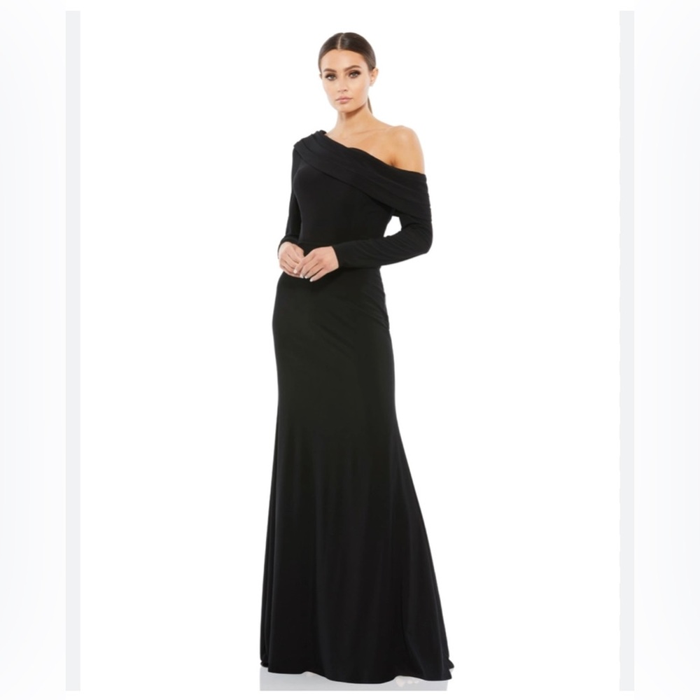 NWT IEENA by mac Duggal style no. 26595 black dress sz-8 - Picture 1 of 6